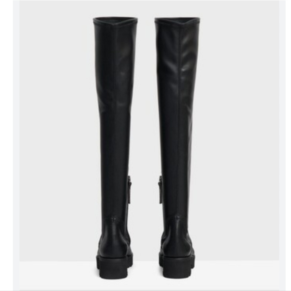 Theory‎ Black Leather Over-the-Knee Boots - Picture 3 of 7